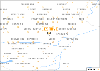 map of Lesnoye