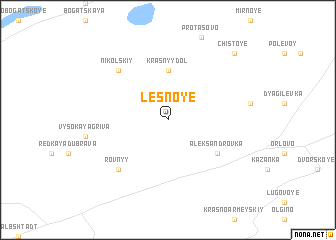map of Lesnoye