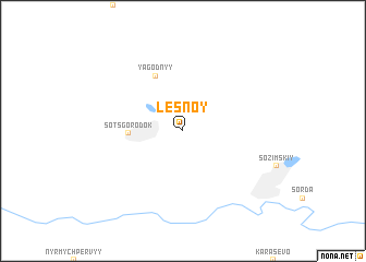 map of Lesnoy