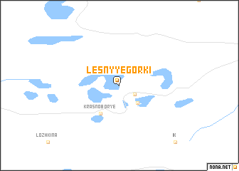 map of Lesnyye Gorki