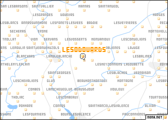 map of Les Odouards