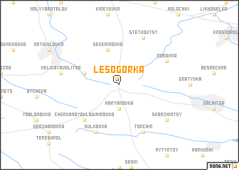 map of Lesogorka