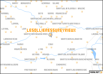 map of Les Ollières-sur-Eyrieux