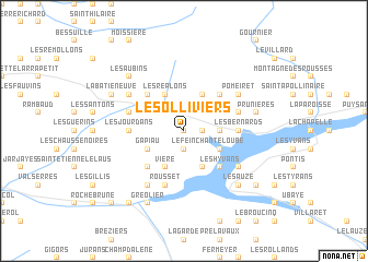 map of Les Olliviers