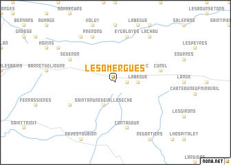 map of Les Omergues