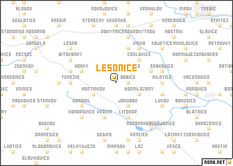 map of Lesonice