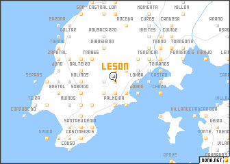 map of Lesón