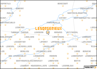 map of Les Orgérieux