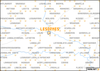 map of Les Ormes