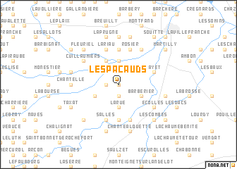 map of Les Pacauds