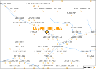 map of Les Pannanches