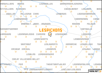 map of Les Pichons