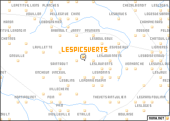 map of Les Pics-Verts