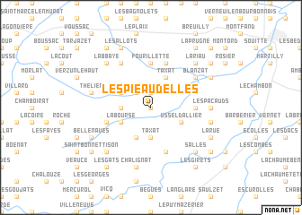map of Les Pieaudelles