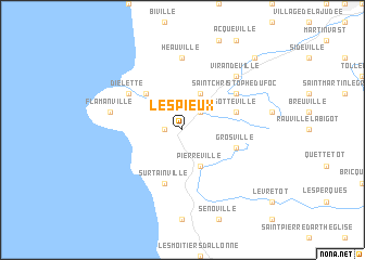 map of Les Pieux
