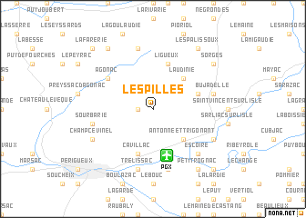 map of Les Pilles