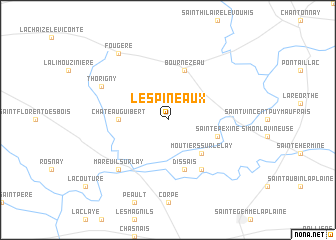 map of Les Pineaux