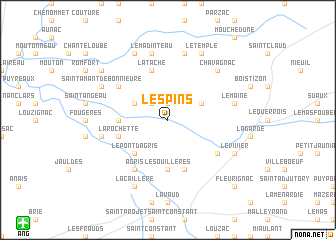 map of Les Pins