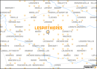 map of Les Pinthières