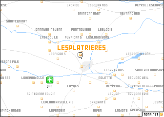 map of Les Platrières