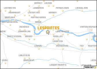 map of Les Pointes