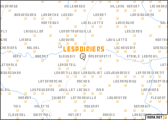 map of Les Poiriers