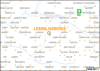 map of Les Poligrannes