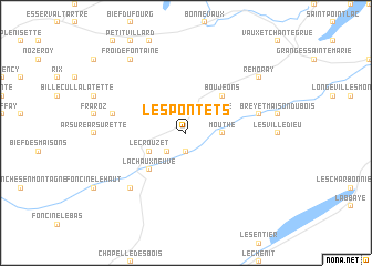 map of Les Pontets