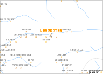 map of Les Portes