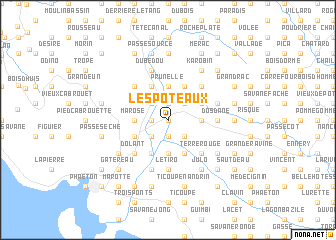 map of Les Poteaux