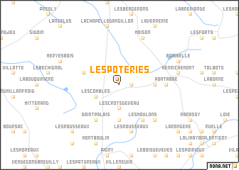 map of Les Poteries