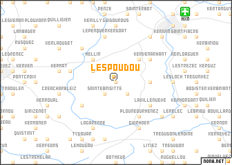 map of Lespoudou