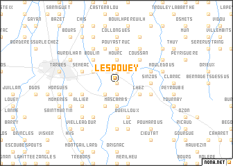 map of Lespouey