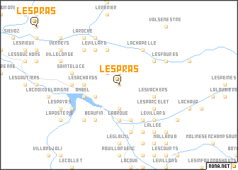 map of Les Pras