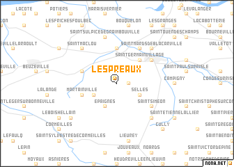 map of Les Préaux