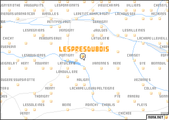 map of Les Prés-du-Bois