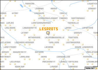 map of Les Prots