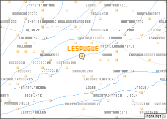 map of Lespugue