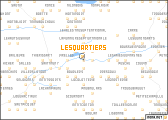 map of Les Quartiers