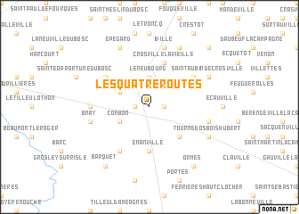 map of Les Quatre-Routes