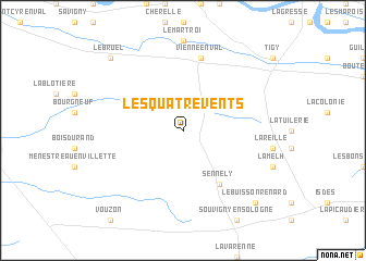 map of Les Quatre Vents