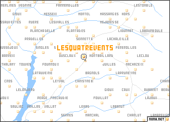 map of Les Quatre-Vents