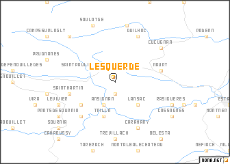 map of Lesquerde