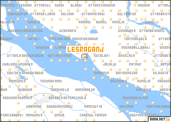 map of Lesrāganj