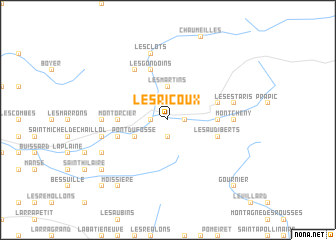 map of Les Ricoux