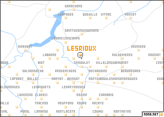 map of Les Rioux