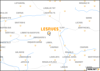 map of Les Rives