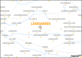 map of Les Rivières