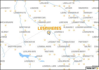 map of Les Rivières