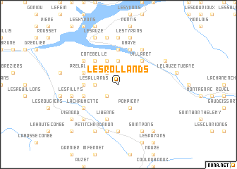 map of Les Rollands